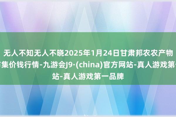 无人不知无人不晓2025年1月24日甘肃邦农农产物批发市集价钱行情-九游会J9·(china)官方网站-真人游戏第一品牌