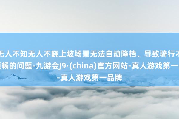 无人不知无人不晓上坡场景无法自动降档、导致骑行不够顺畅的问题-九游会J9·(china)官方网站-真人游戏第一品牌